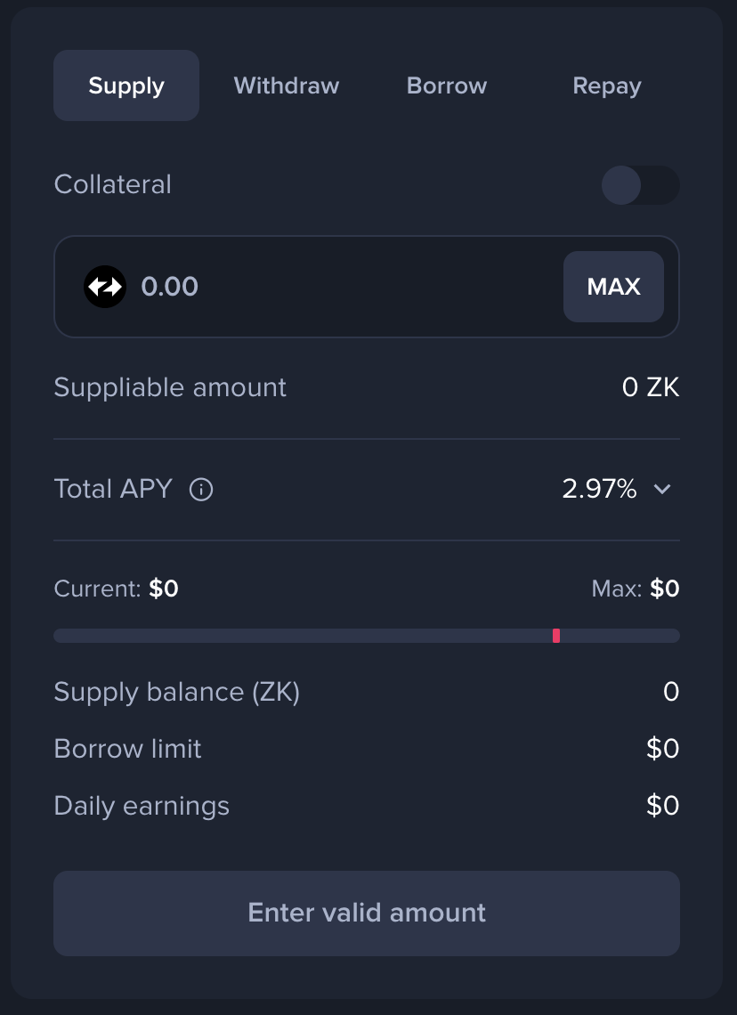 Interaction with any feature on ZKsync