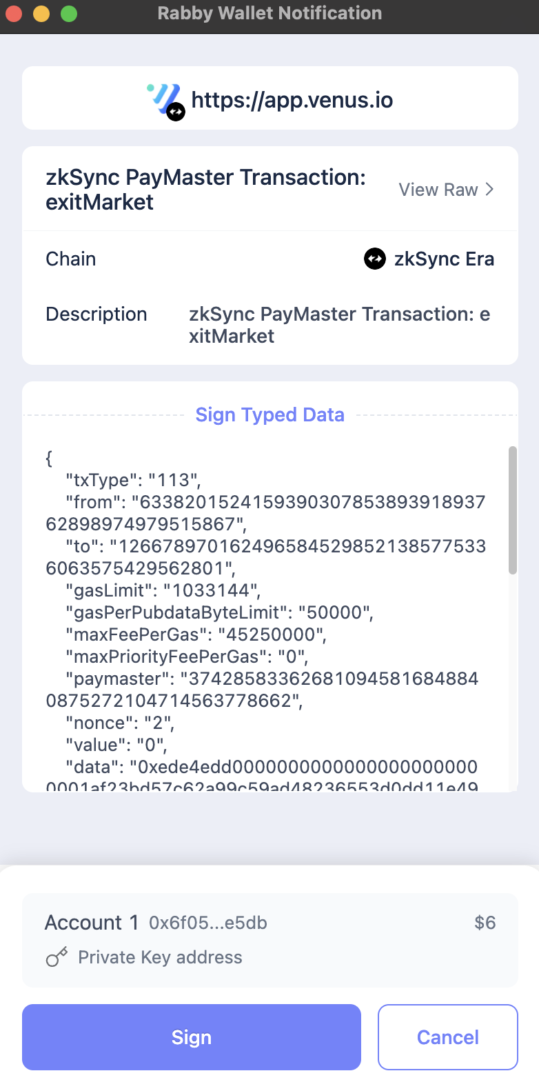 Sign a message with Rabby, instead of sending a transaction